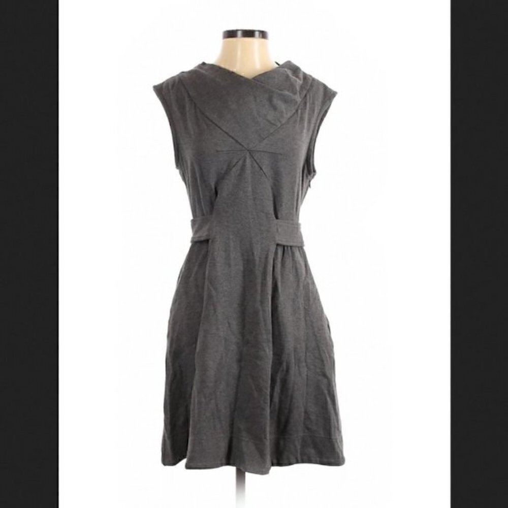 marc by marc jacobs Dress S Knit Cowl Neck Belt Gray Melange